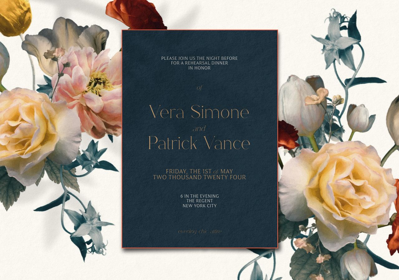 Vera Rehearsal Dinner Invitation