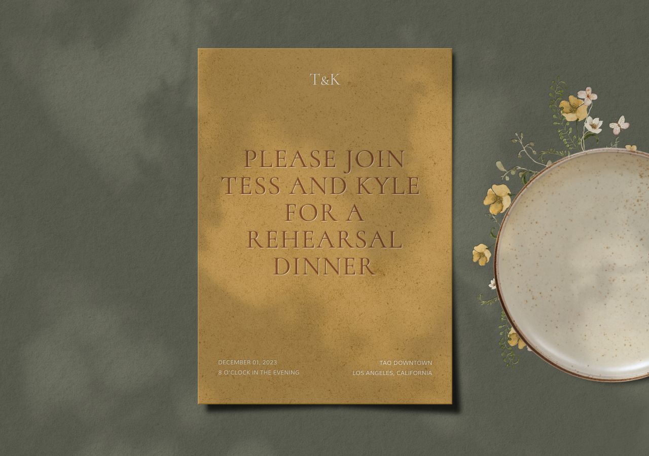 Tess Rehearsal Dinner Invitation