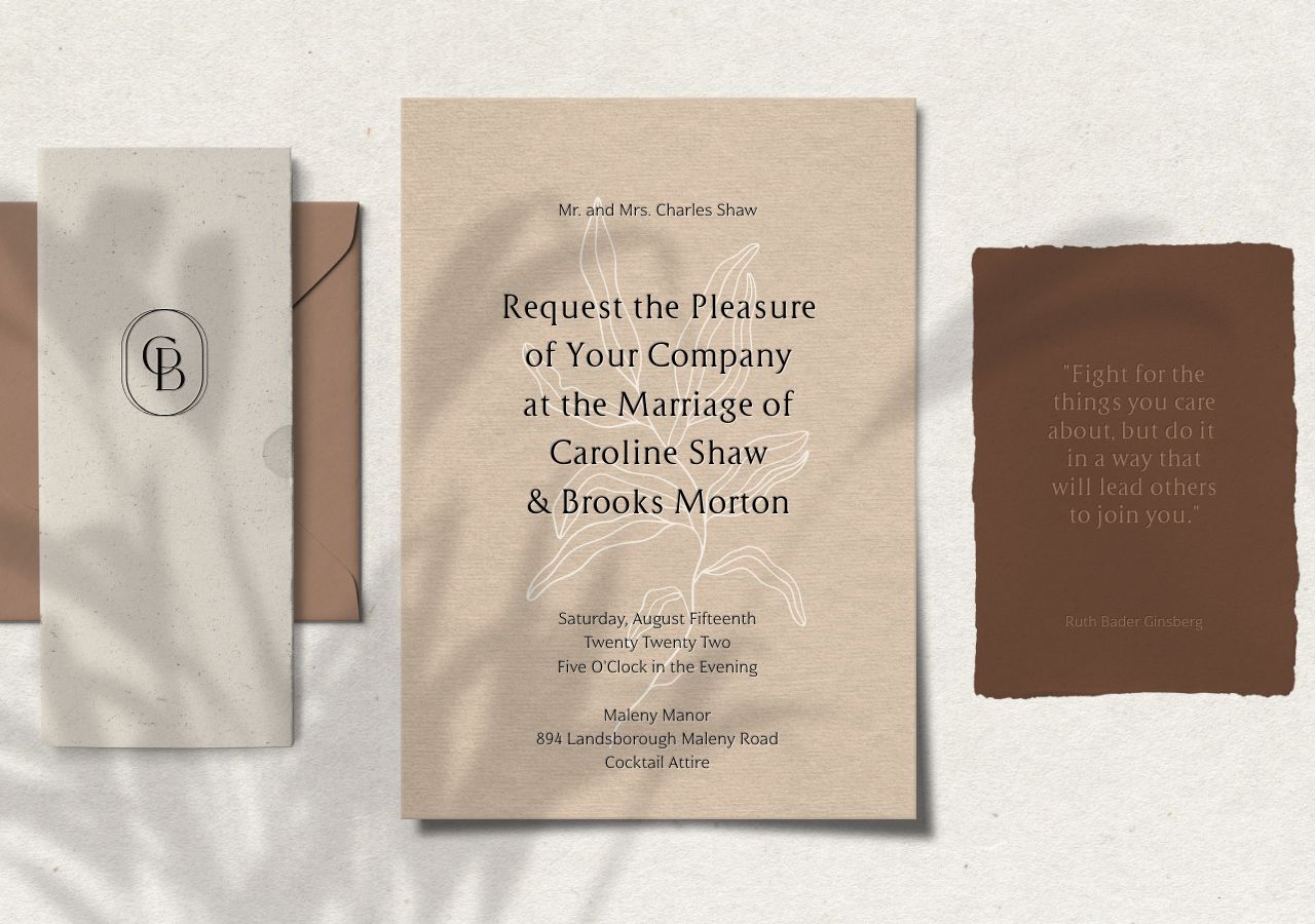 Brooks Wedding Invitation