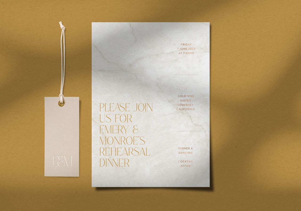 Monroe Rehearsal Dinner Invitation