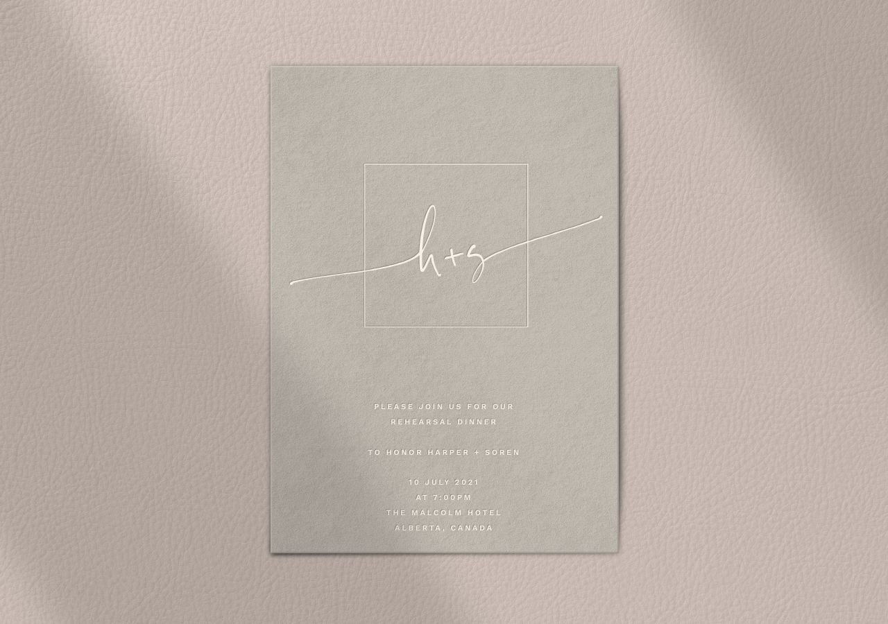 Soren Rehearsal Dinner Invitation