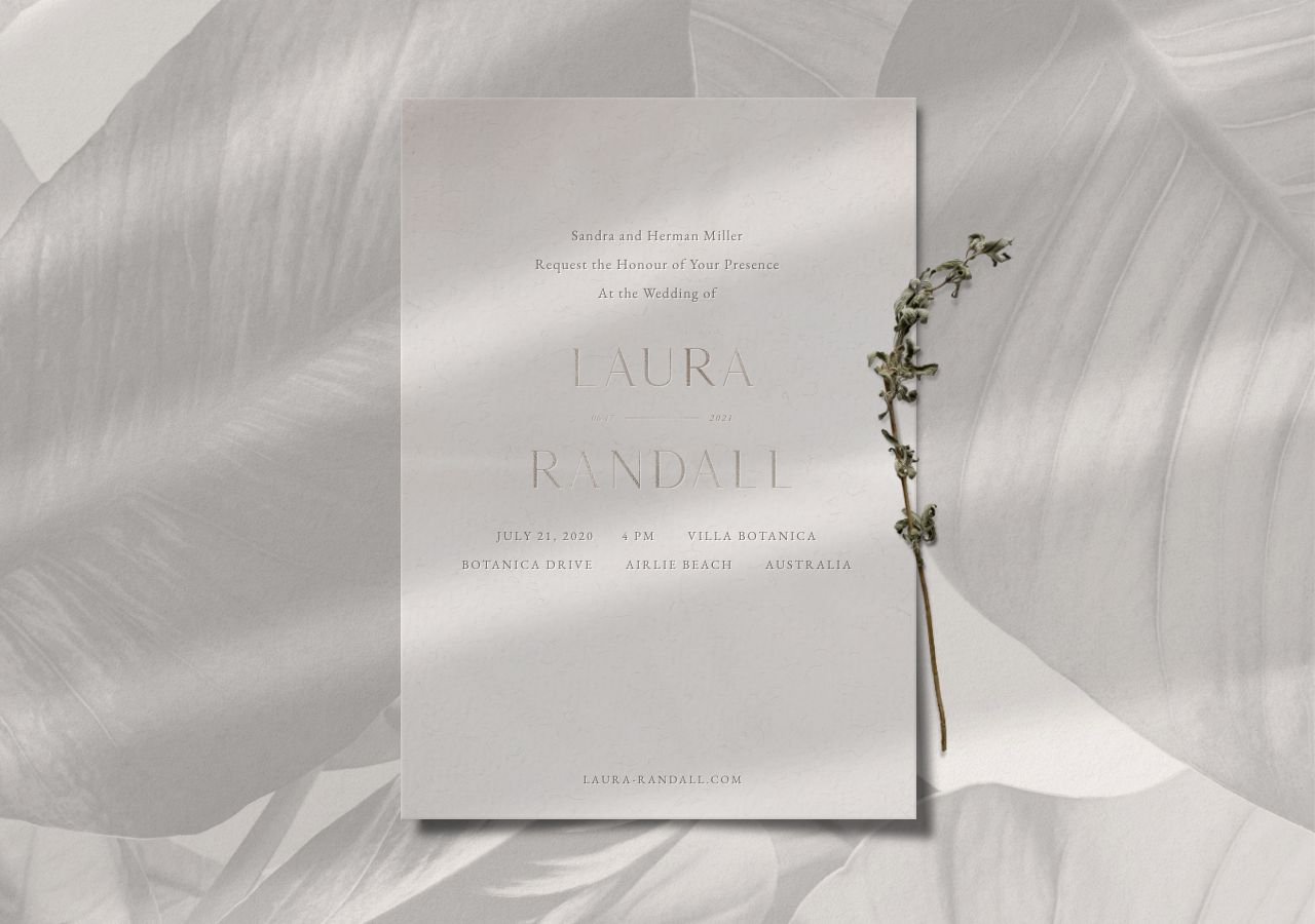 Randall Wedding Invitation