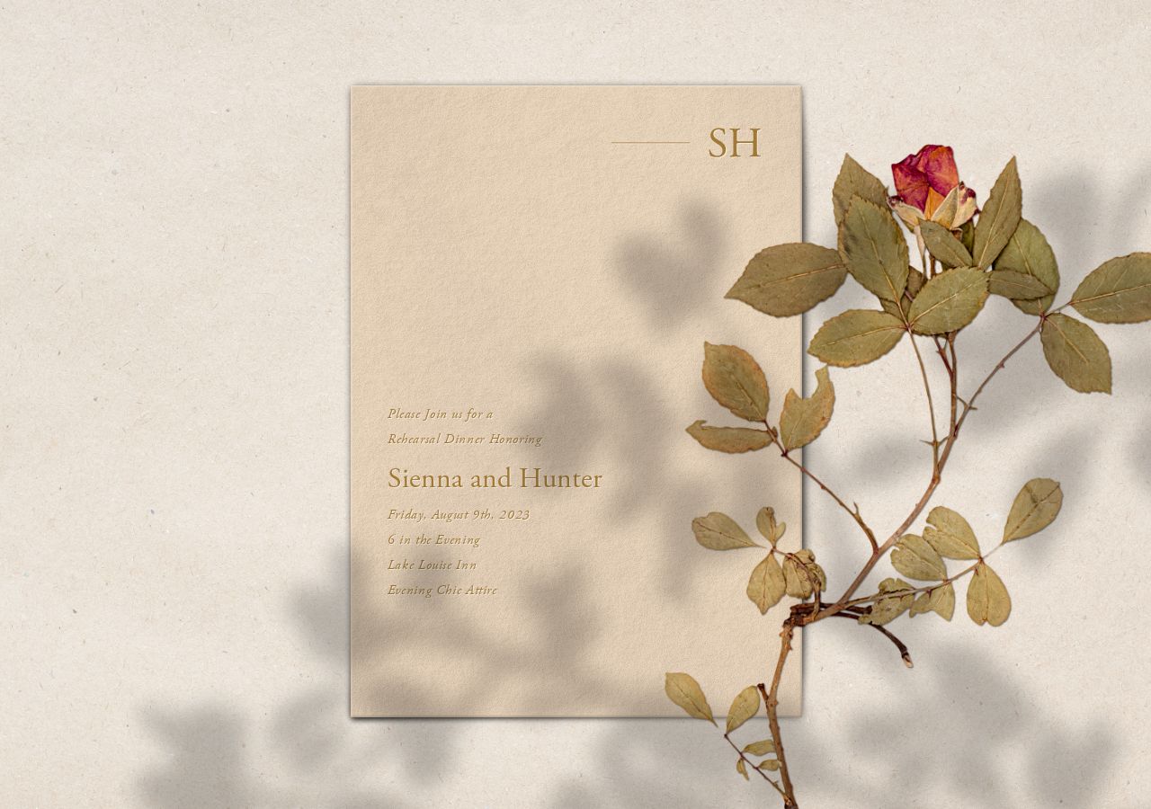 Hunter Rehearsal Dinner Invitation