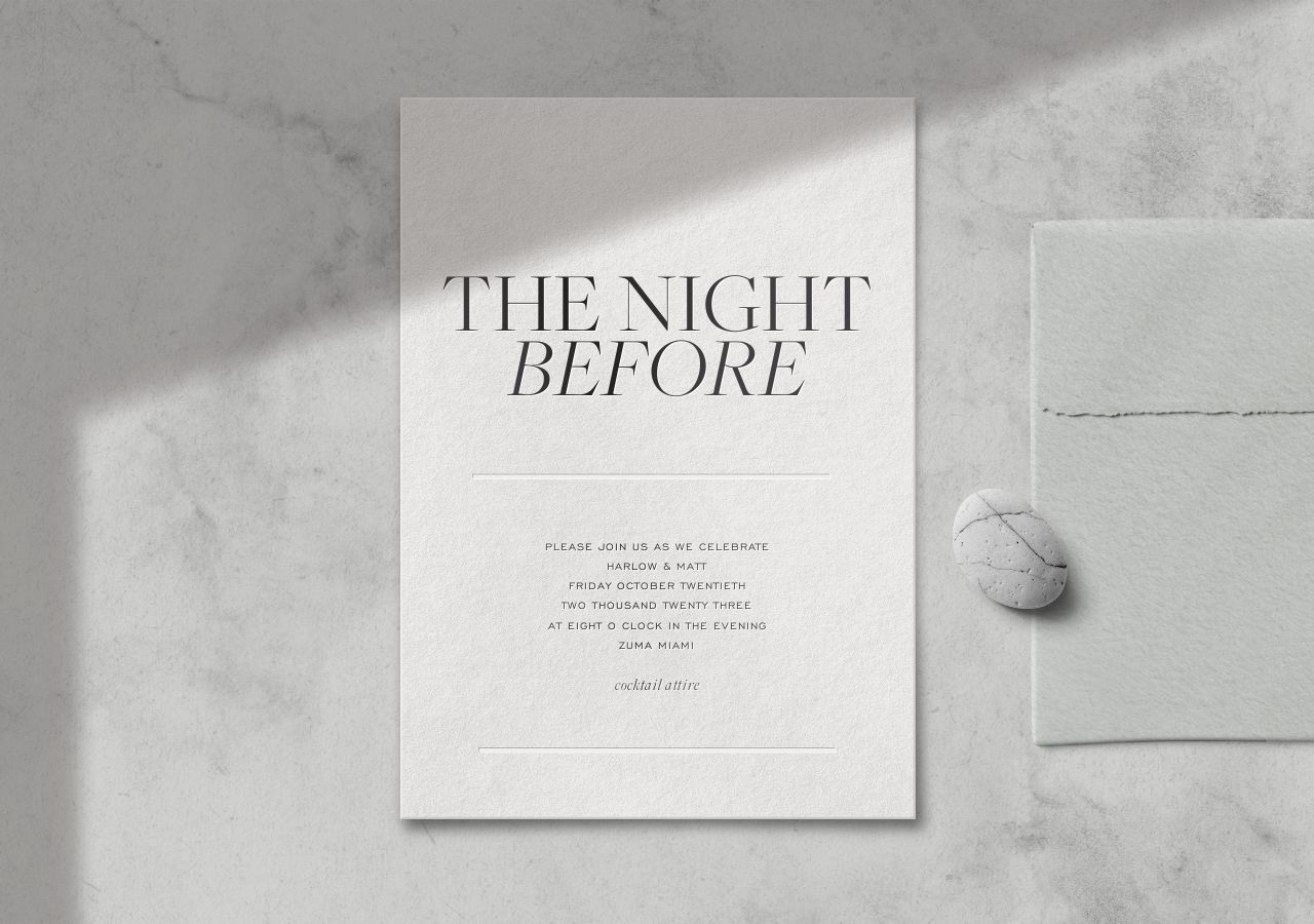 Harlow Rehearsal Dinner Invitation