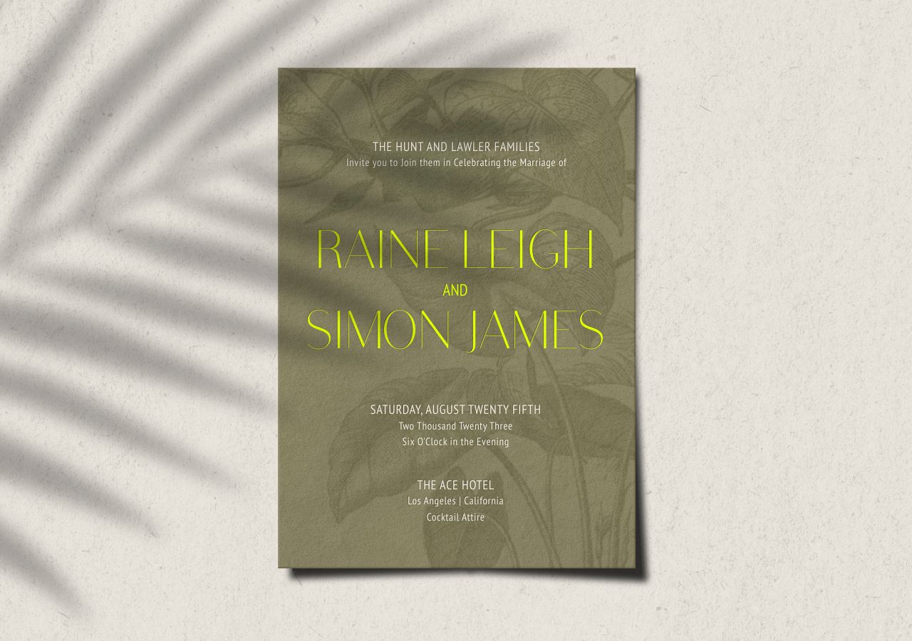 Raine Wedding Invitation