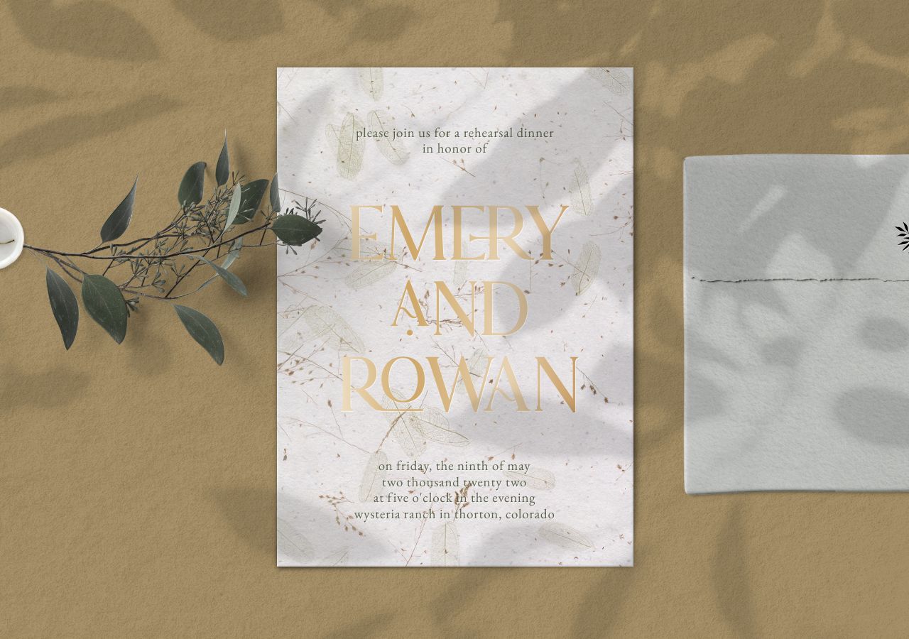 Rowan Rehearsal Dinner Invitation