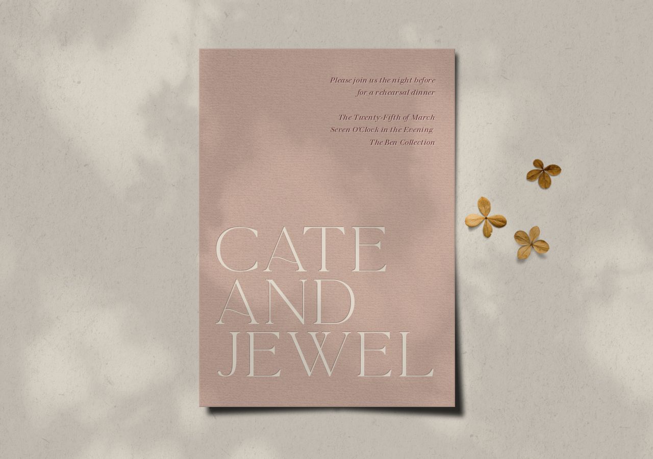 Jewel Rehearsal Dinner Invitation