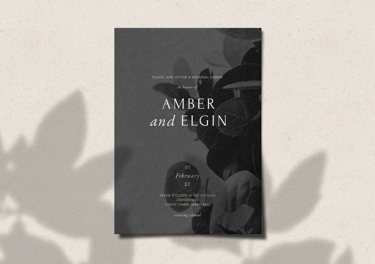 Amber Rehearsal Dinner Invitation