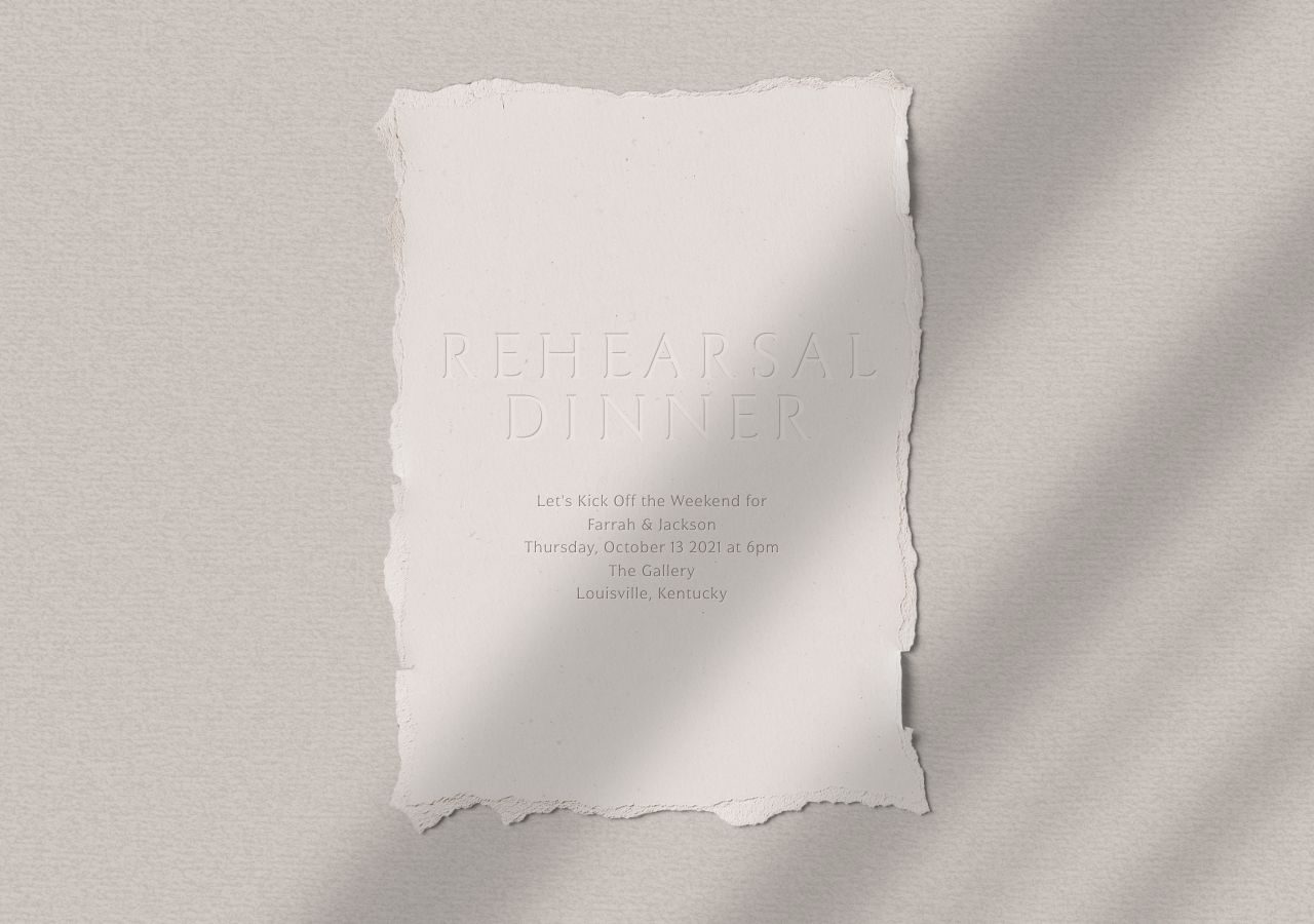 Farrah Rehearsal Dinner Invitation