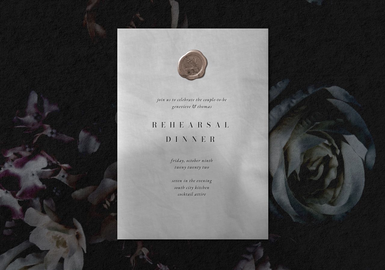 Genevieve Rehearsal Dinner Invitation