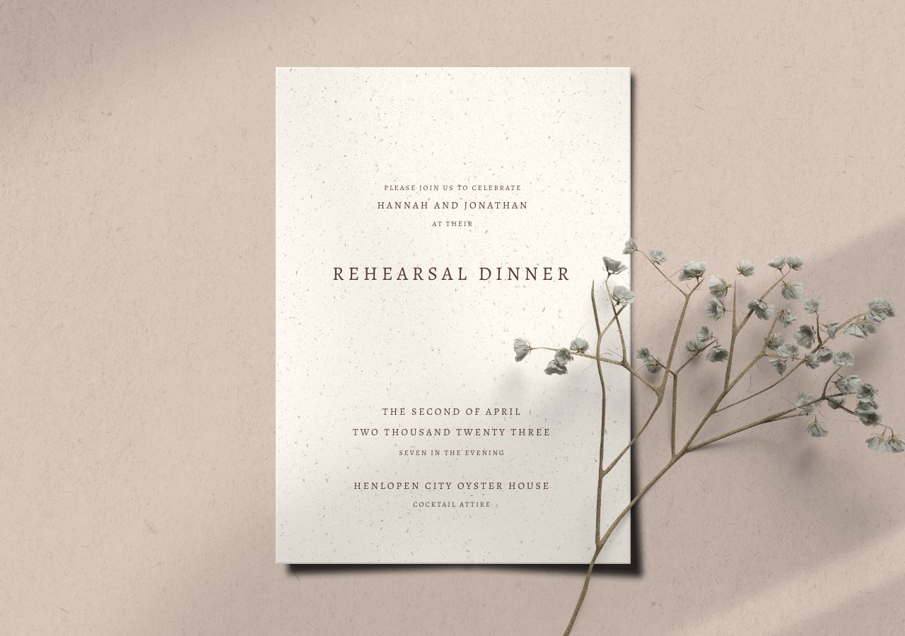 Hannah Rehearsal Dinner Invitation