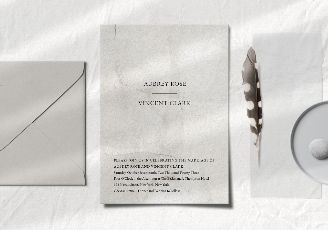 Aubrey Wedding Invitation