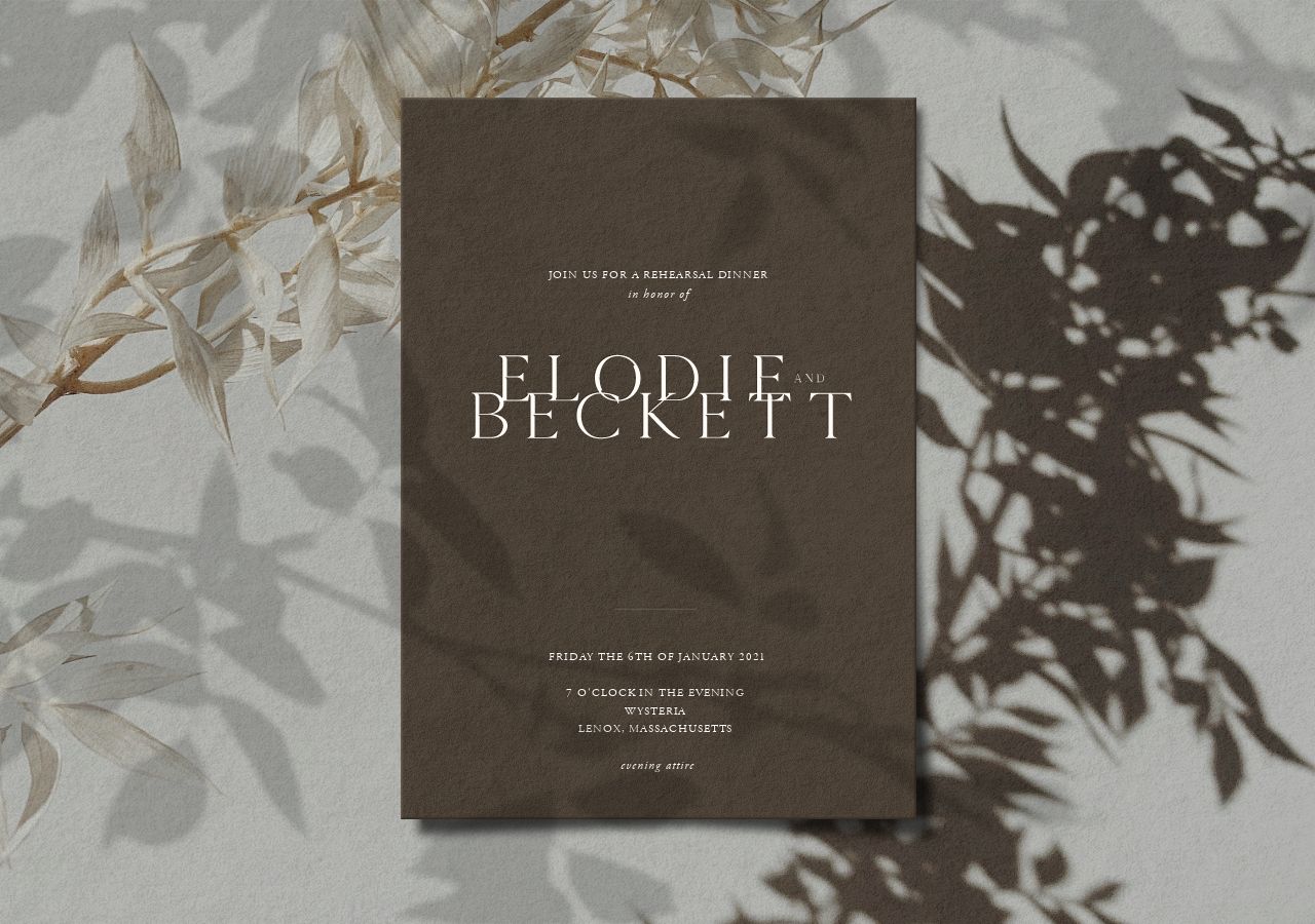 Elodie Rehearsal Dinner Invitation