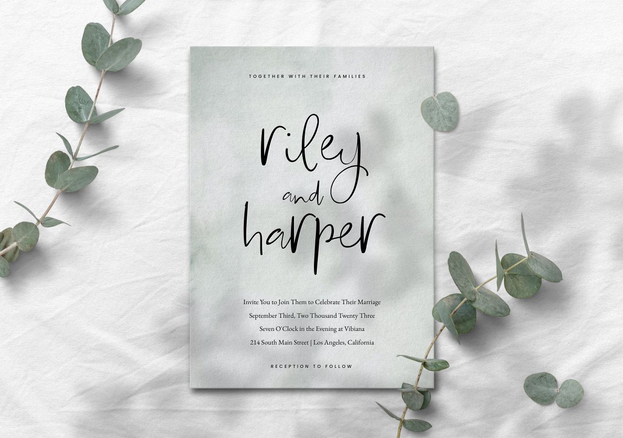 Riley Wedding Invitation