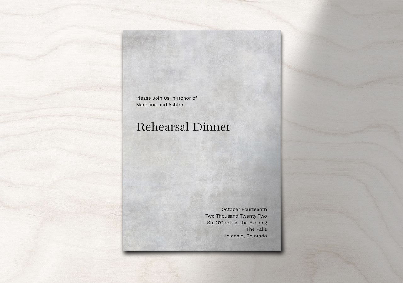 Ashton Rehearsal Dinner Invitation
