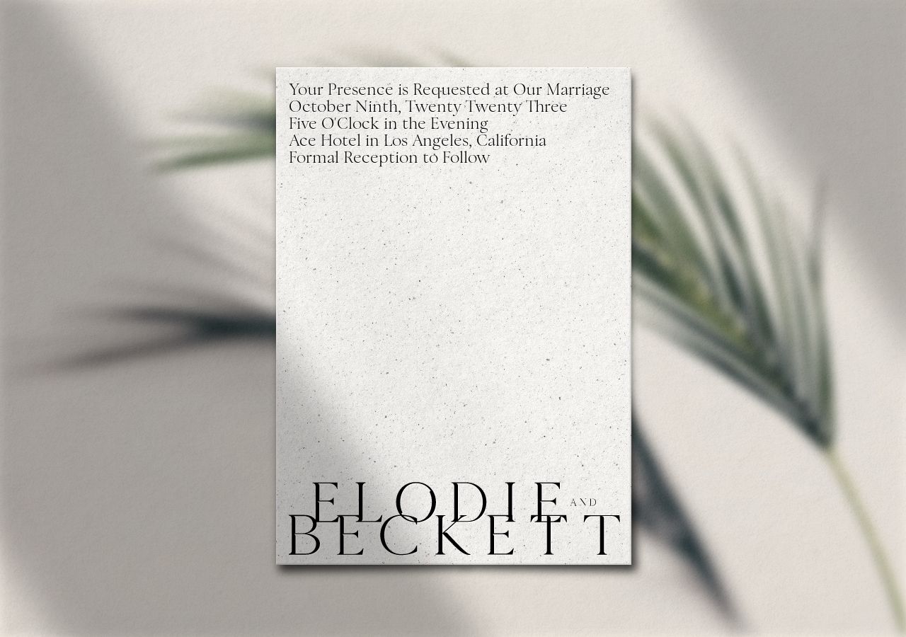 Beckett Wedding Invitation