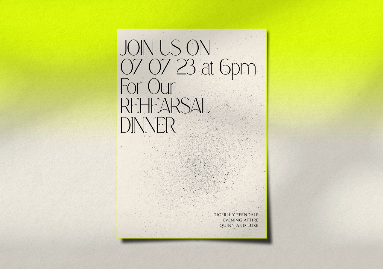 Quinn Rehearsal Dinner Invitation