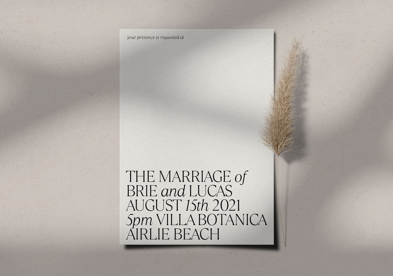 Brie Wedding Invitation