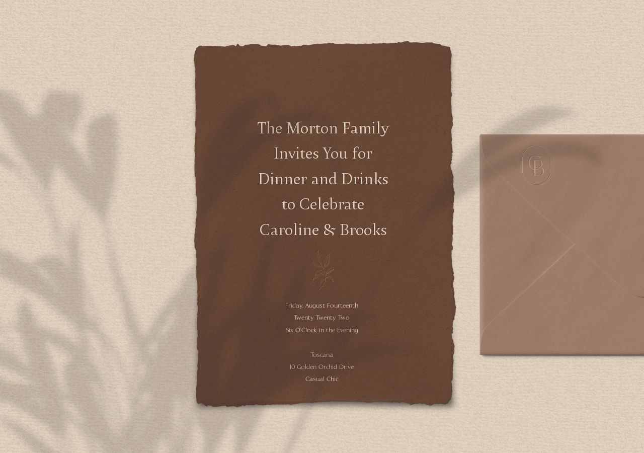 Brooks Rehearsal Dinner Invitation