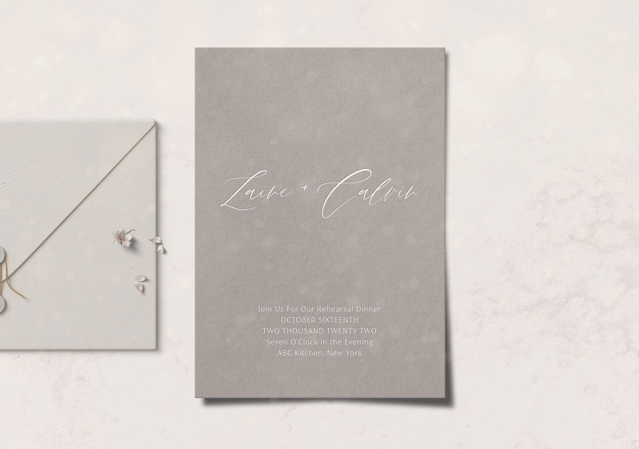 Calvin Rehearsal Dinner Invitation