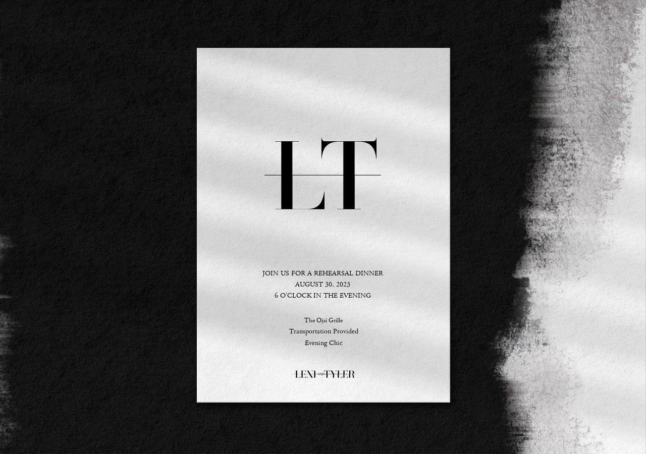 Lexi Rehearsal Dinner Invitation