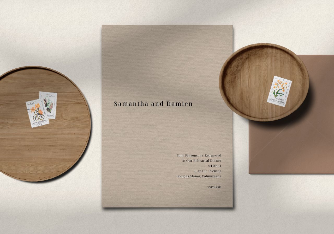 Damien Rehearsal Dinner Invitation