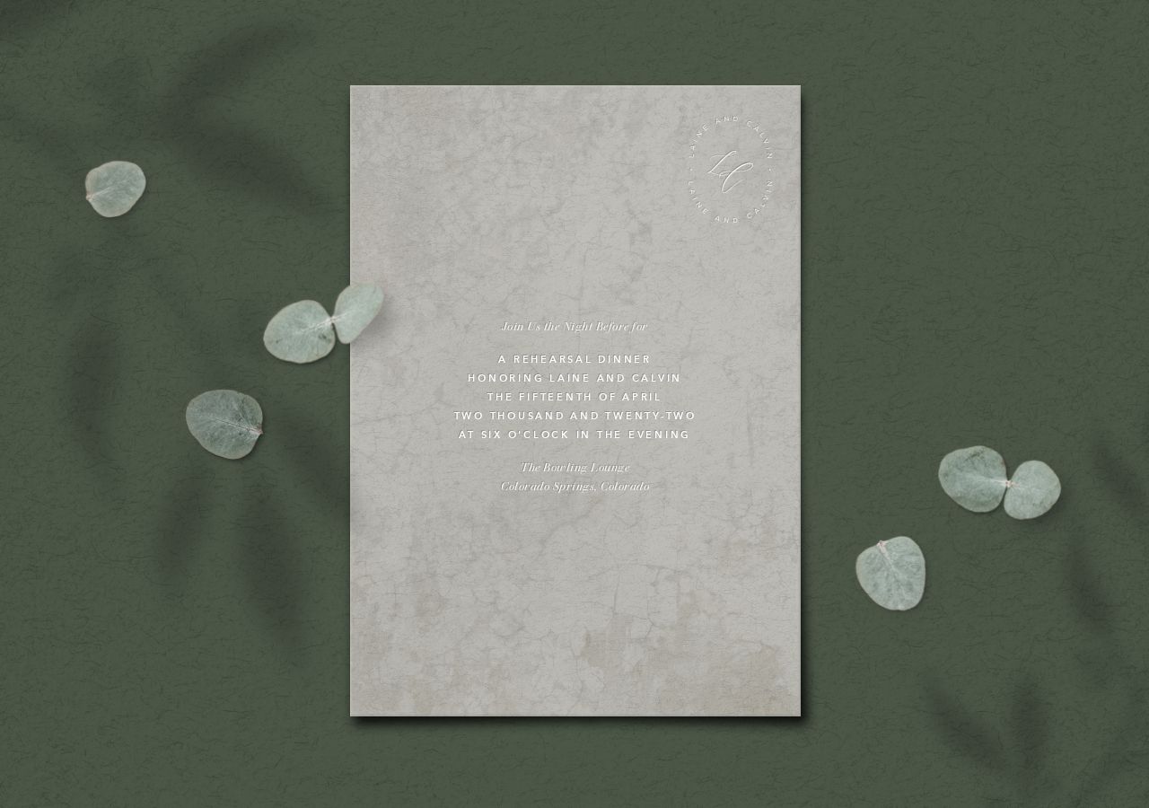 Laine Rehearsal Dinner Invitation