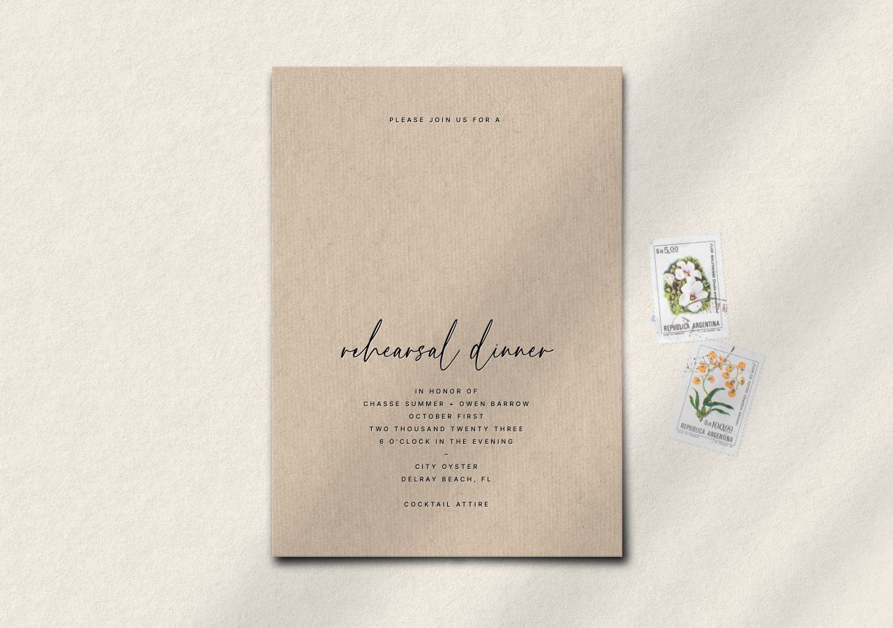 Chasse Rehearsal Dinner