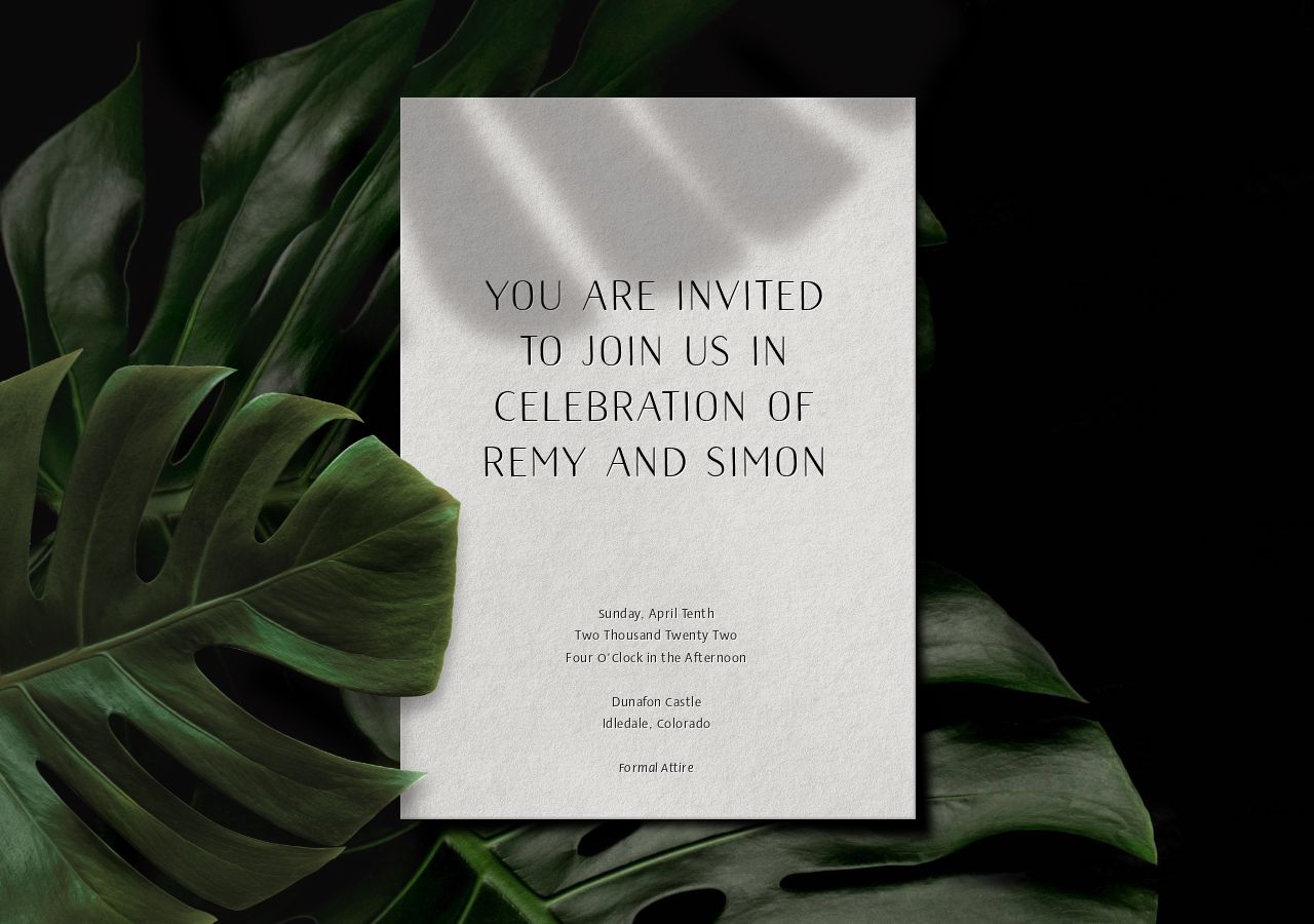 Remy Wedding Invitation