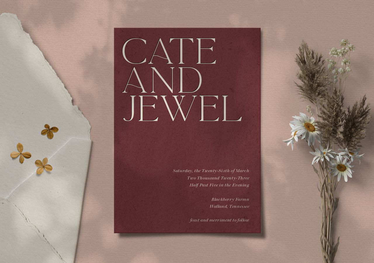 Jewel Wedding Invitation