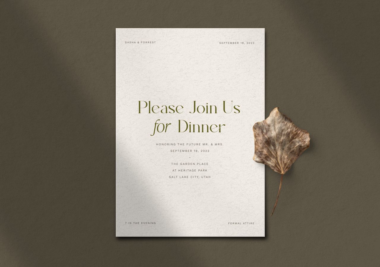 Forrest Rehearsal Dinner Invitation
