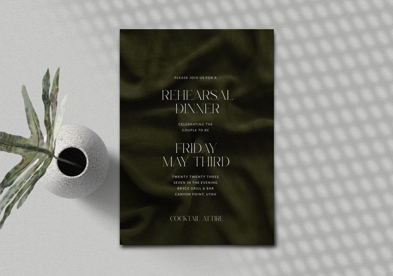 Vivienne Rehearsal Dinner Invitation