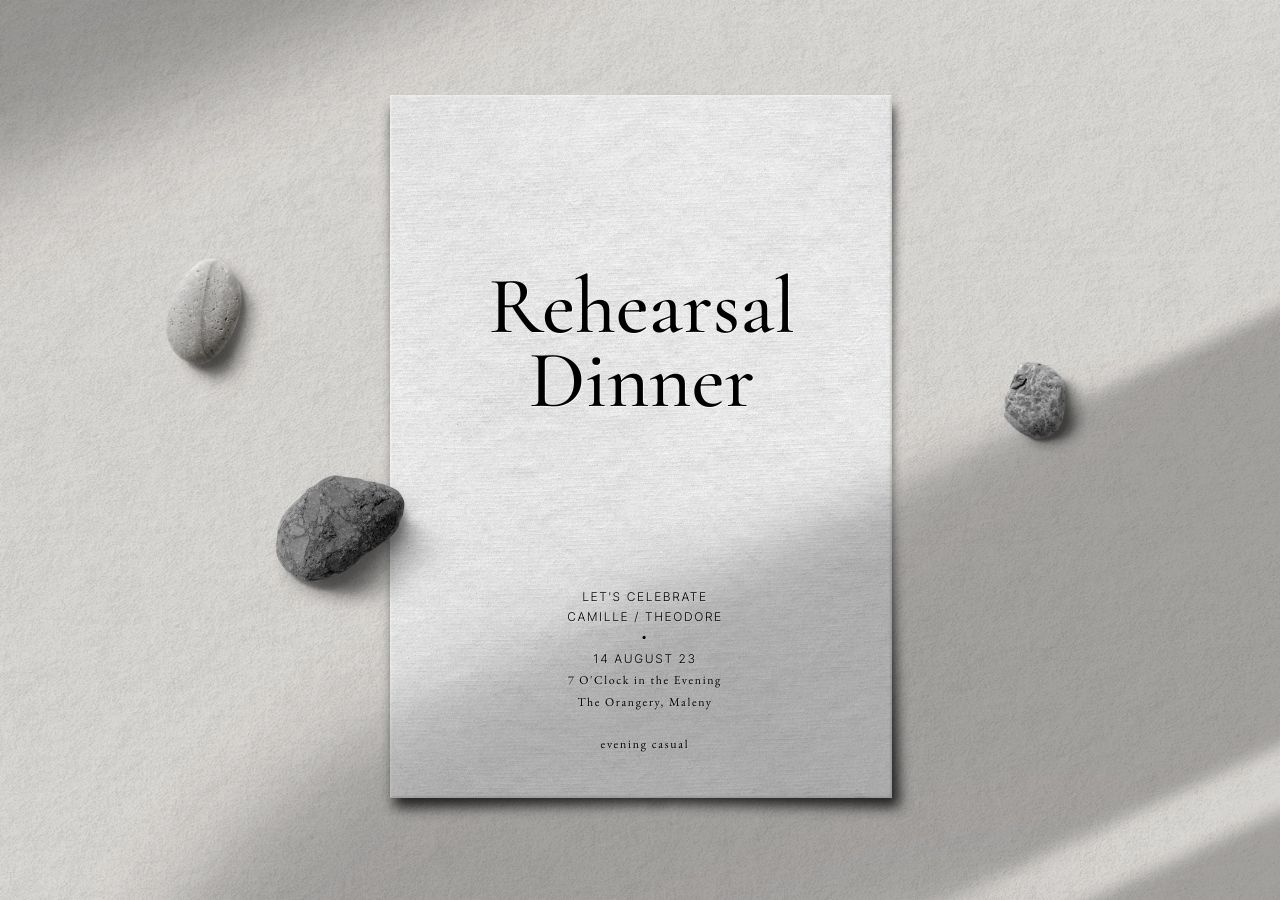 Theodore Rehearsal Dinner Invitation