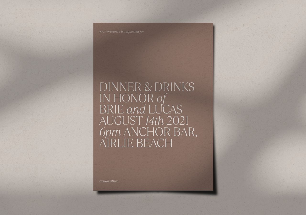 Brie Rehearsal Dinner Invitation