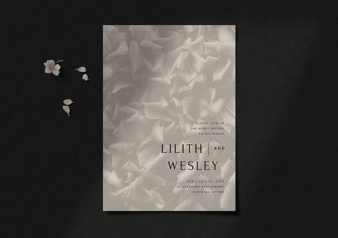 Lilith Rehearsal Dinner Invitation