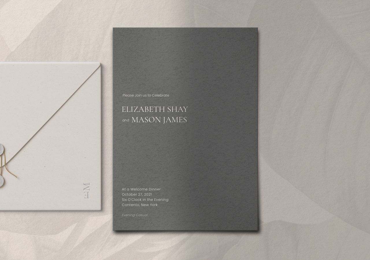 Mason Rehearsal Dinner Invitation