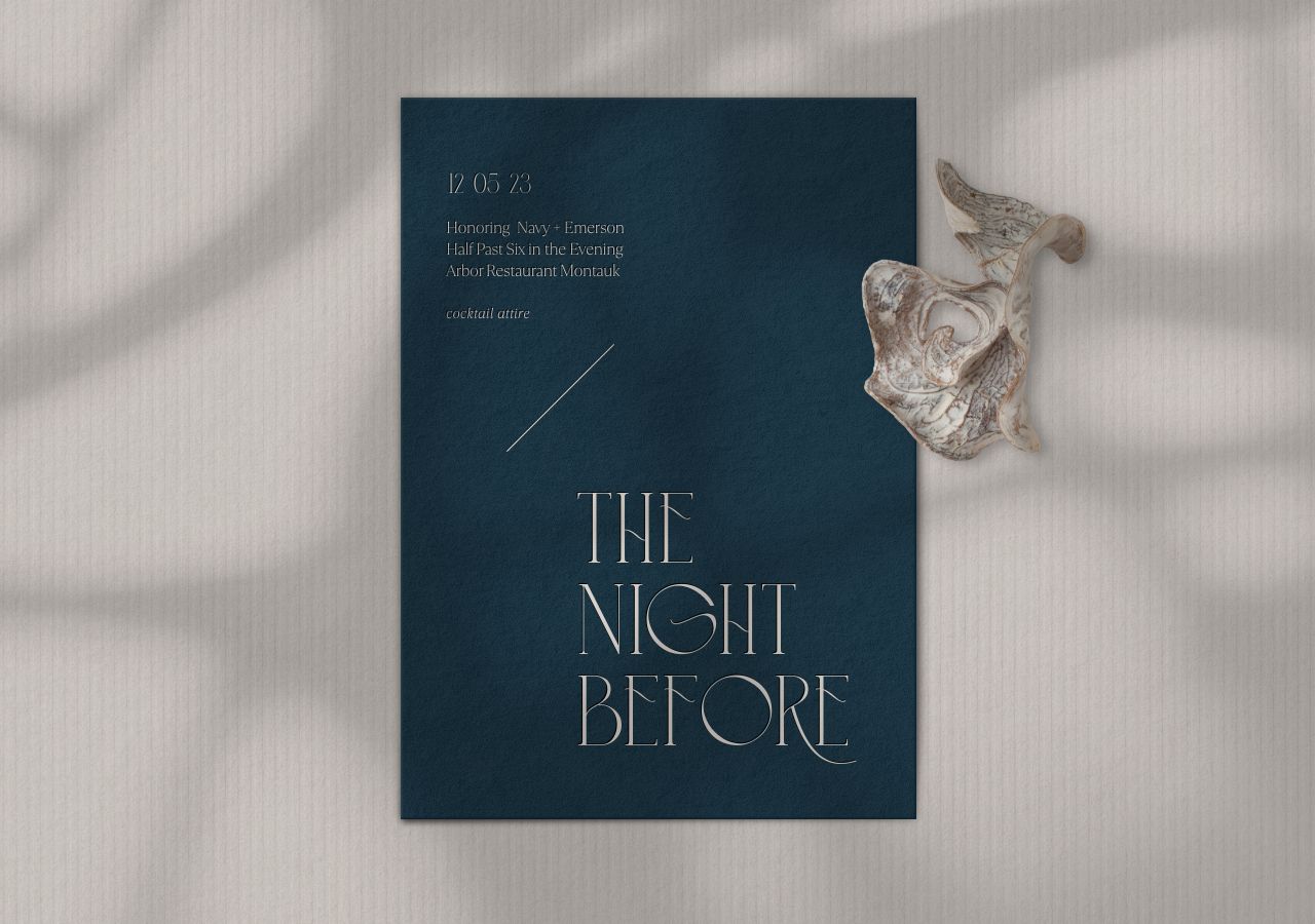 Navy Rehearsal Dinner Invitation