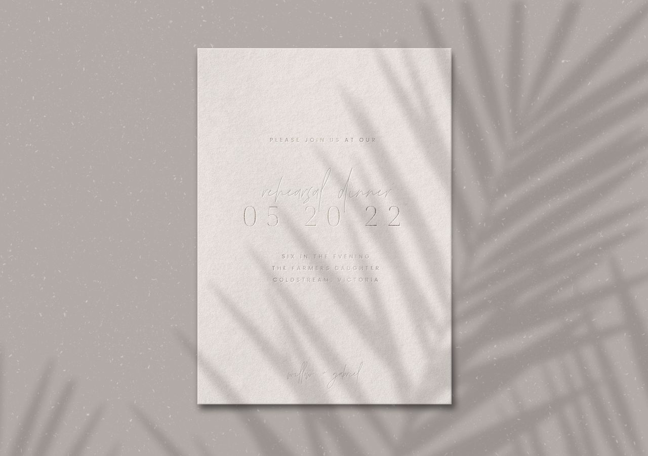 Willow Rehearsal Dinner Invitation