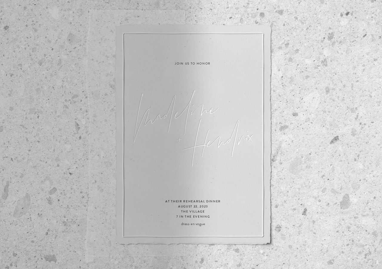 Hendrix Rehearsal Dinner Invitation