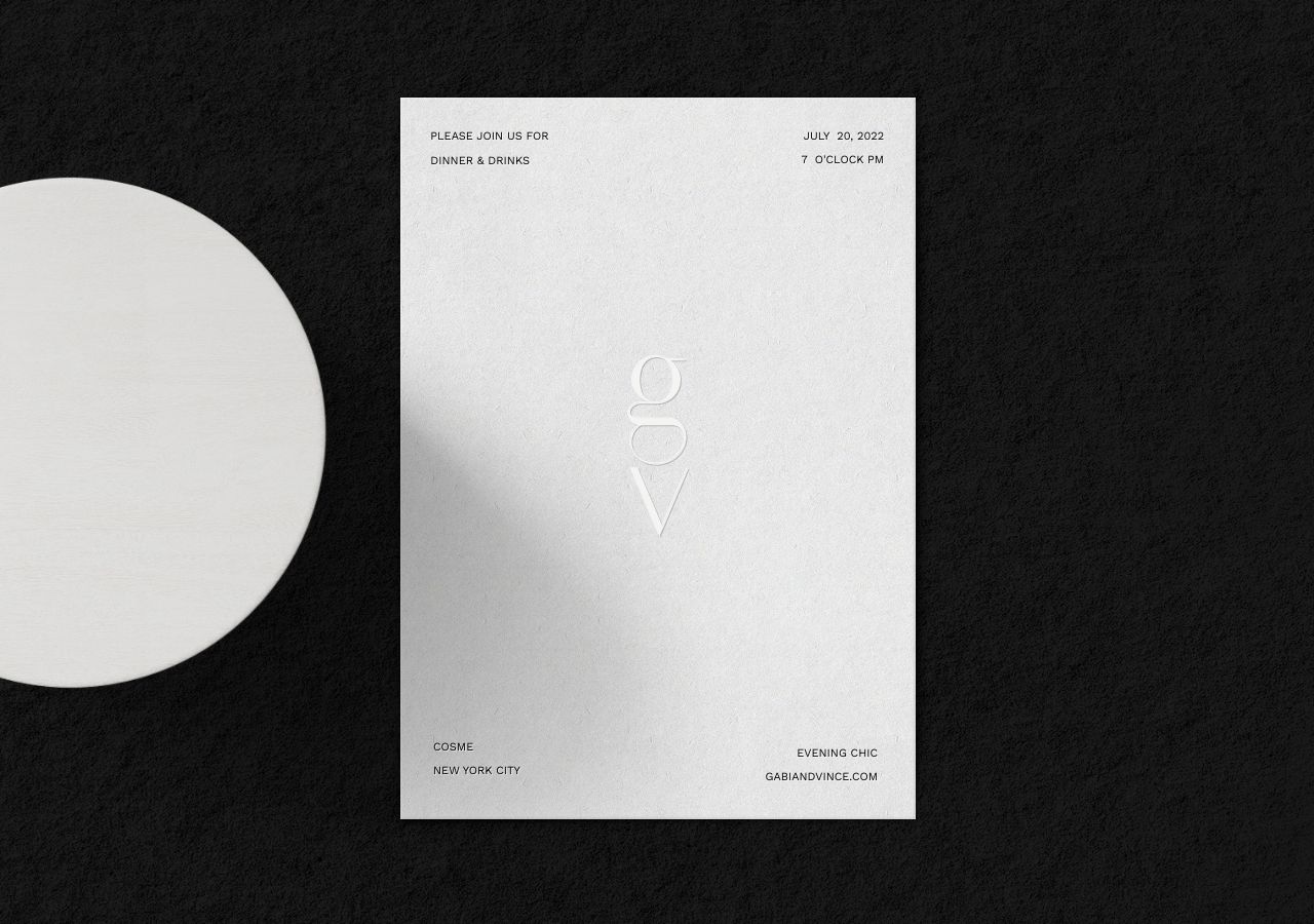 Vincent Rehearsal Dinner Invitation