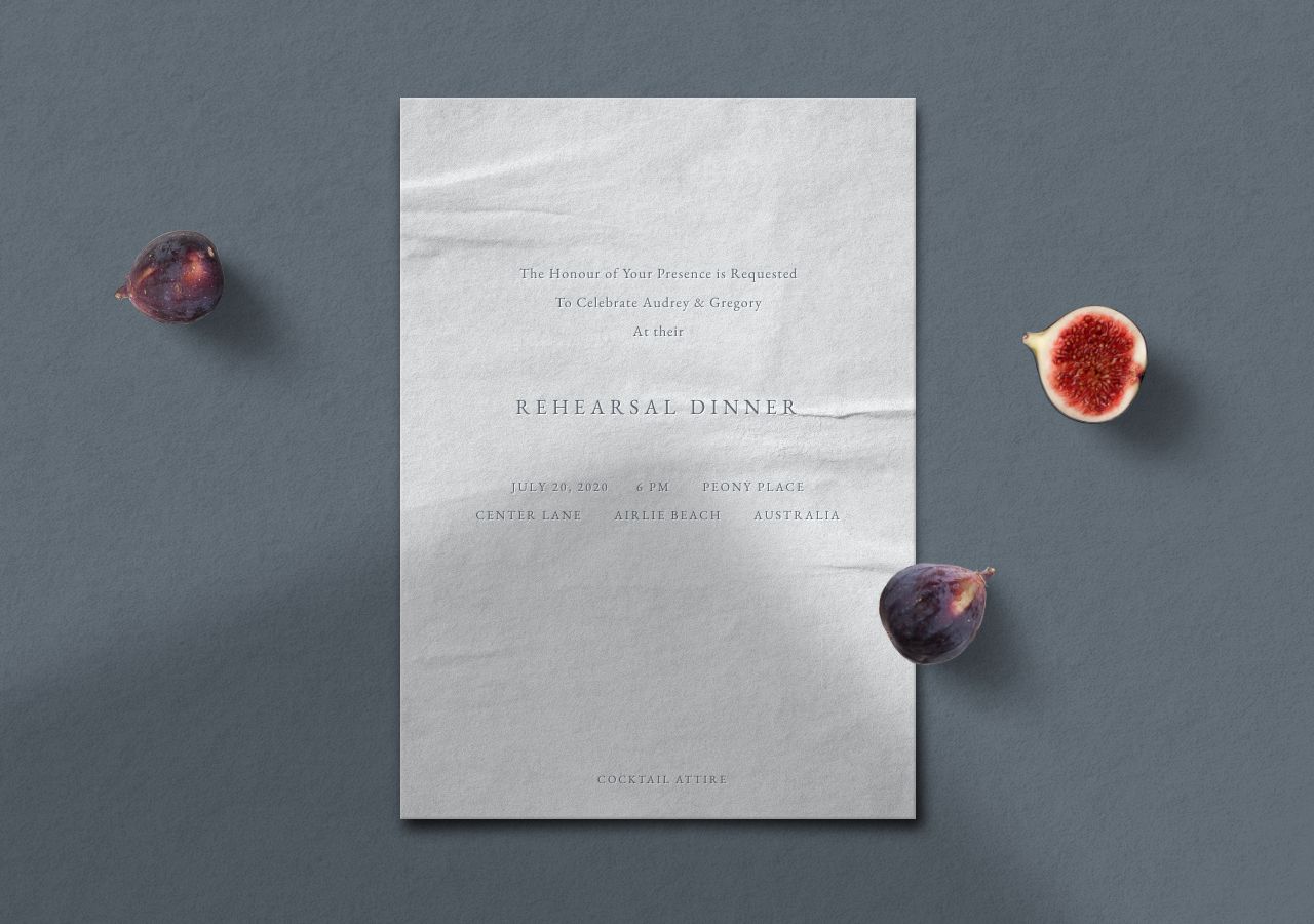 Audrey Rehearsal Dinner Invitation