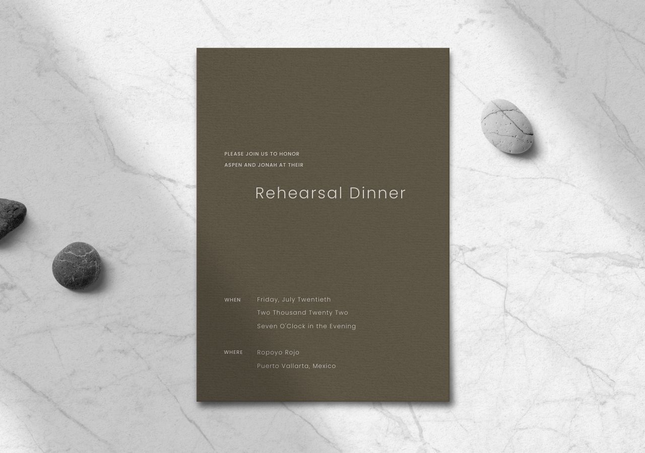 Aspen Rehearsal Dinner Invitation
