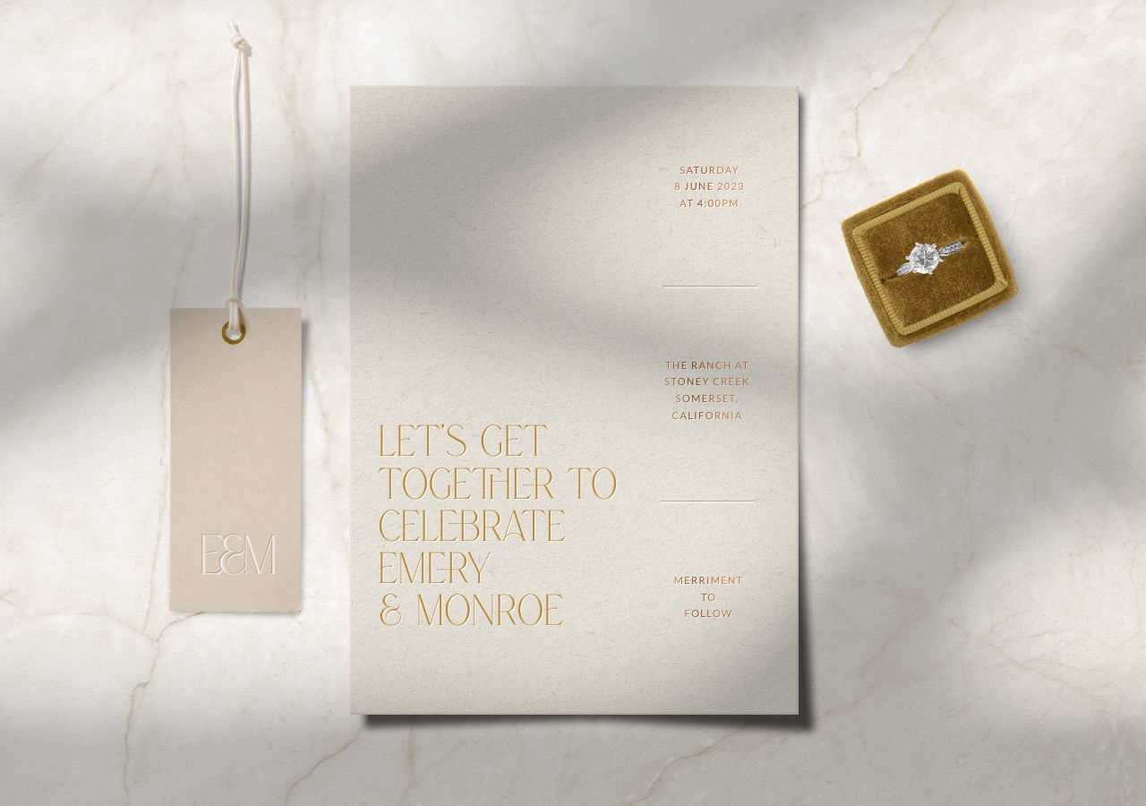 Monroe Wedding Invitation