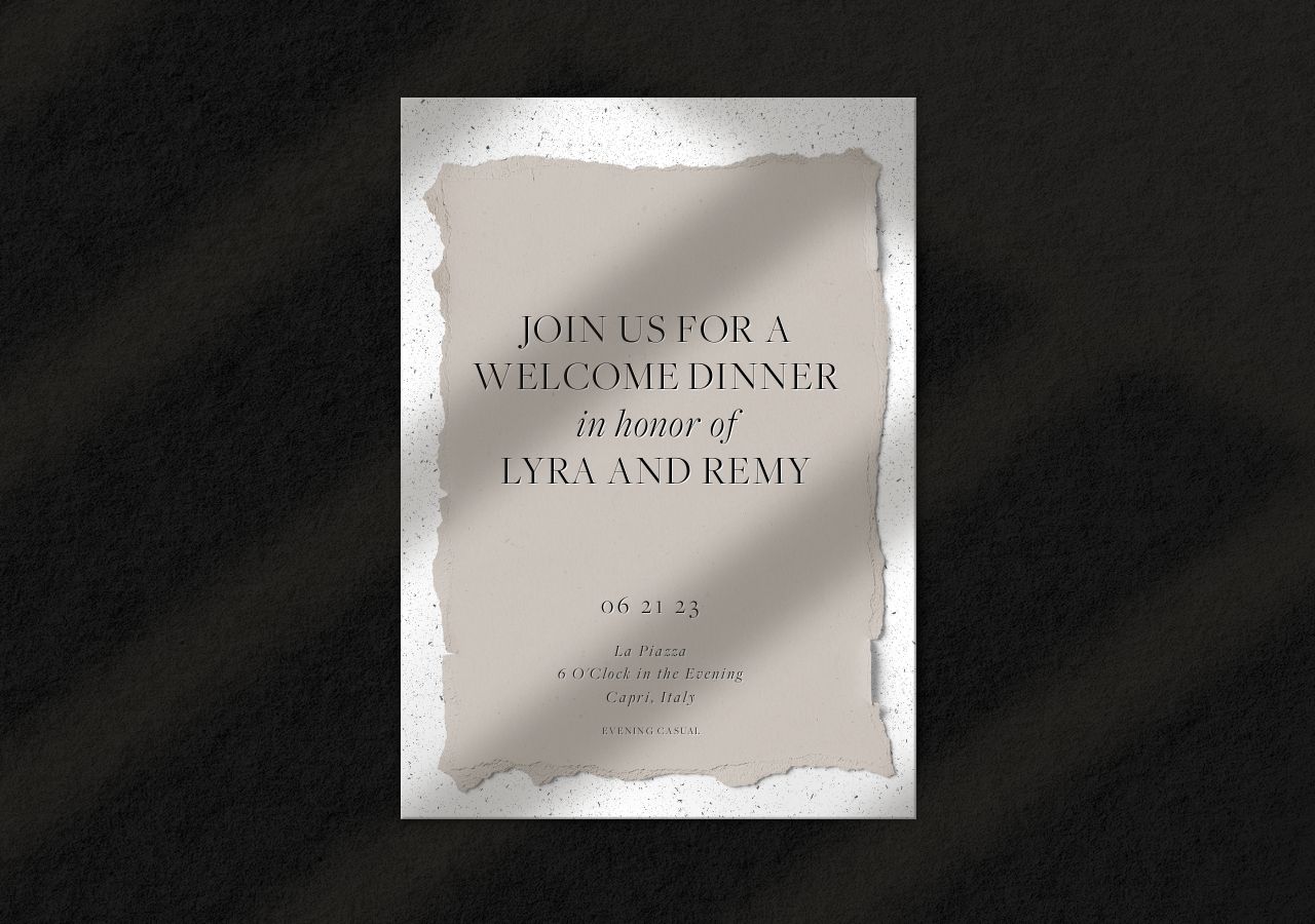 Lyra Rehearsal Dinner Invitation