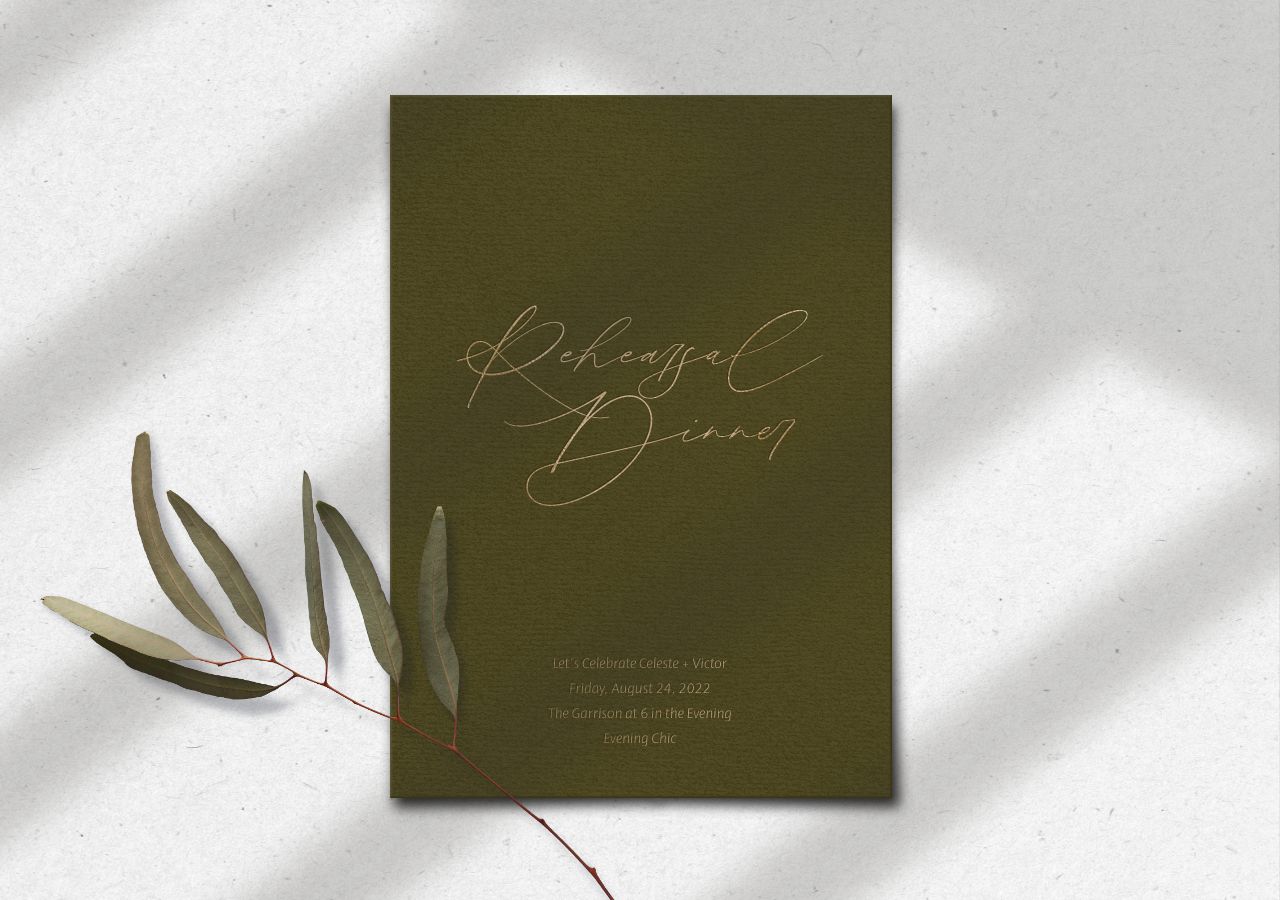Celeste Rehearsal Dinner Invitation