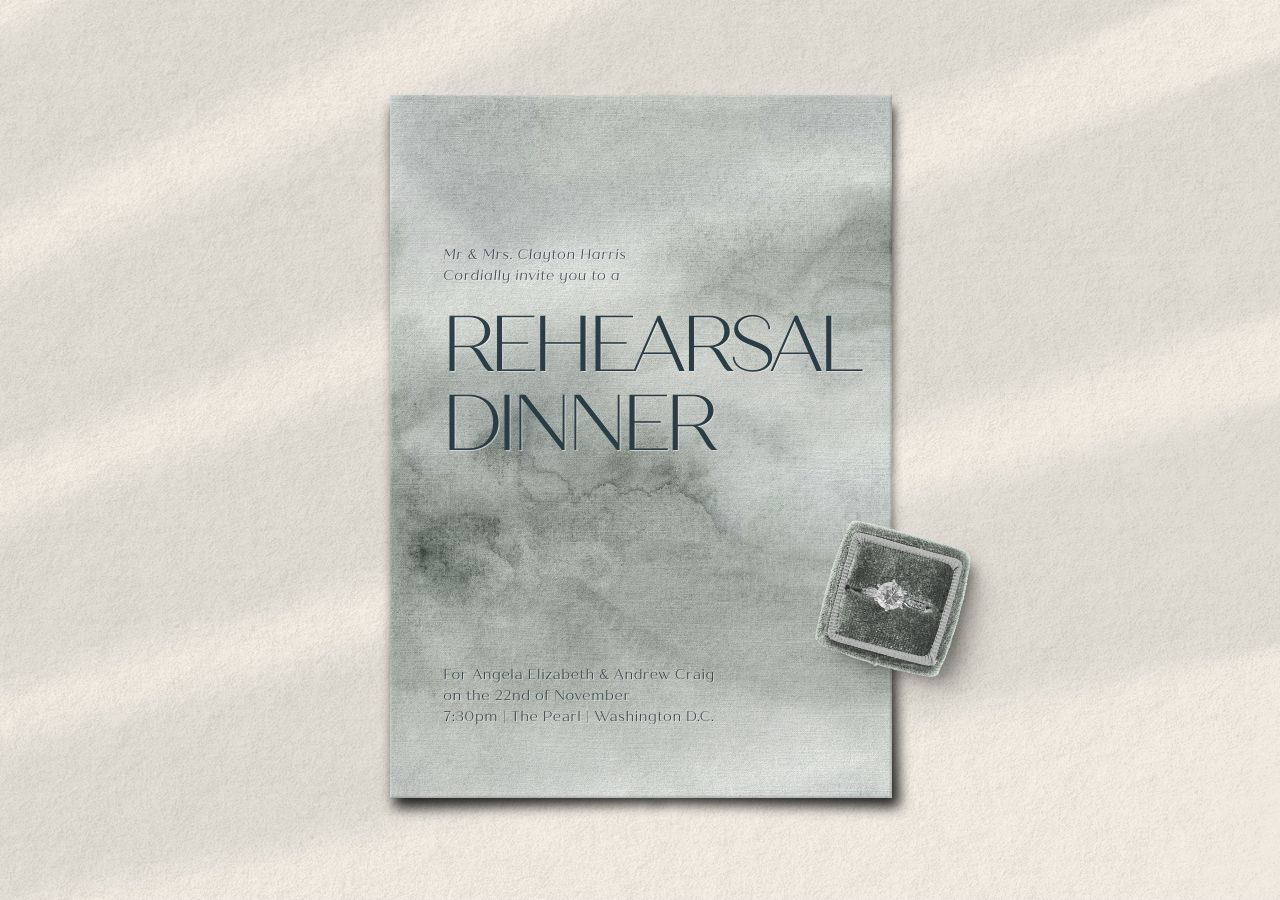 Angela Rehearsal Dinner Invitation