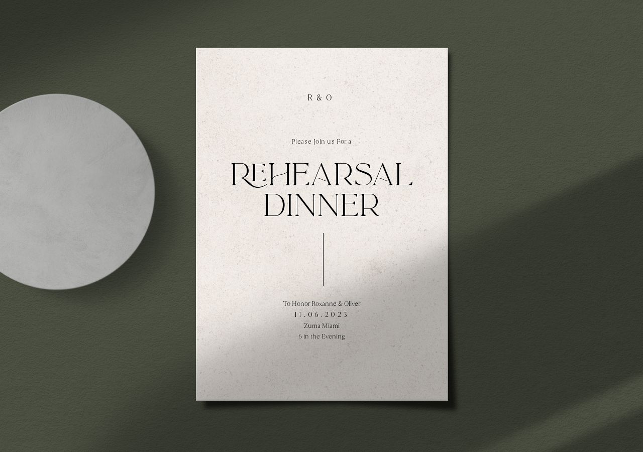Oliver Rehearsal Dinner Invitation
