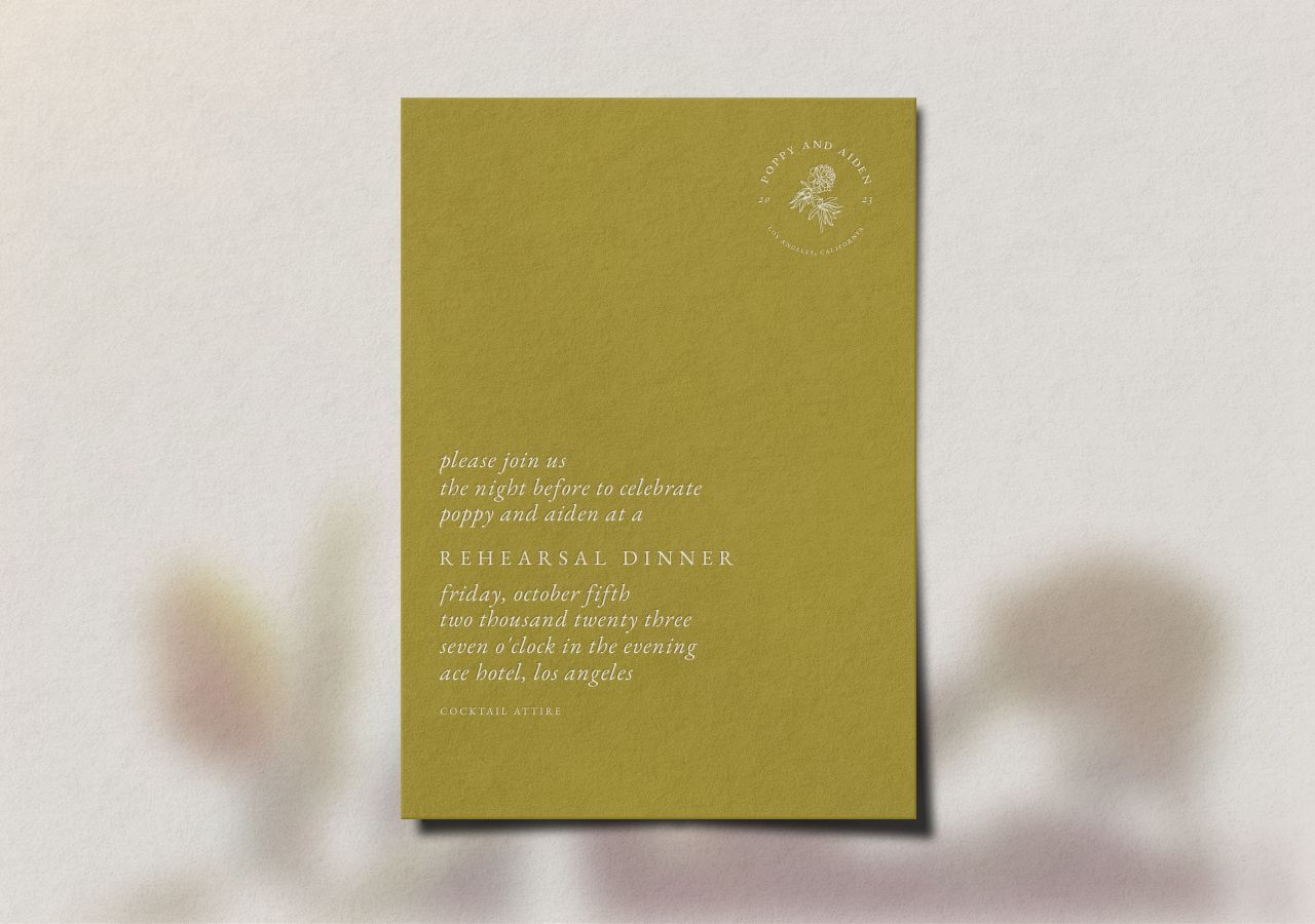 Aiden Rehearsal Dinner Invitation