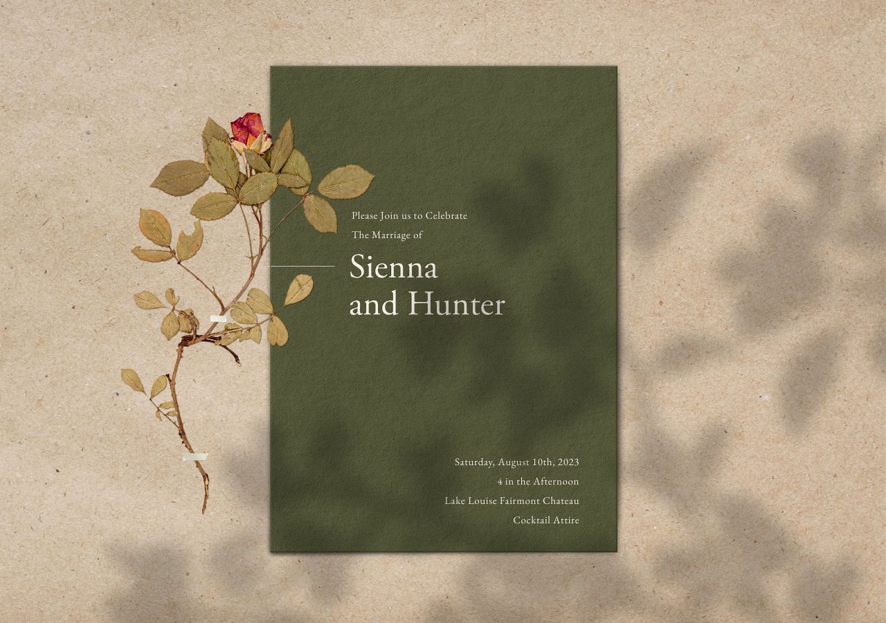 Hunter Wedding Invitation