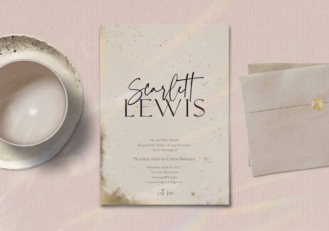 Lewis Wedding Invitation